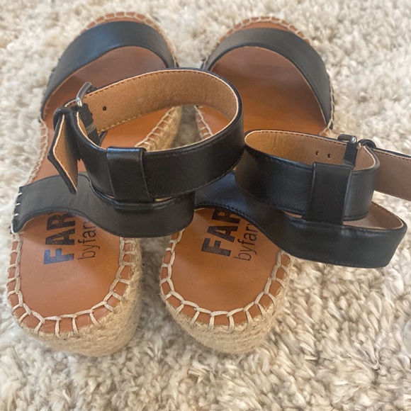 FARYL by farylrobin black sandal wedges size 6 - Picture 6 of 11
